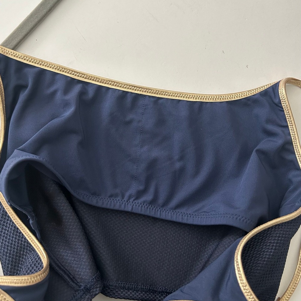 Aerie Women's Scoop Metallic Navy Gold Adjustable Bralette Bra Small NWOT - Picture 5 of 6